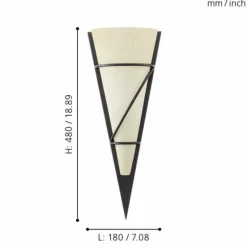 Applique murale / Plafonnier Eglo PASCAL 1 Brun foncé