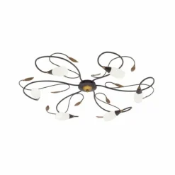 Applique murale / Plafonnier Eglo GERBERA 1 Brun foncé