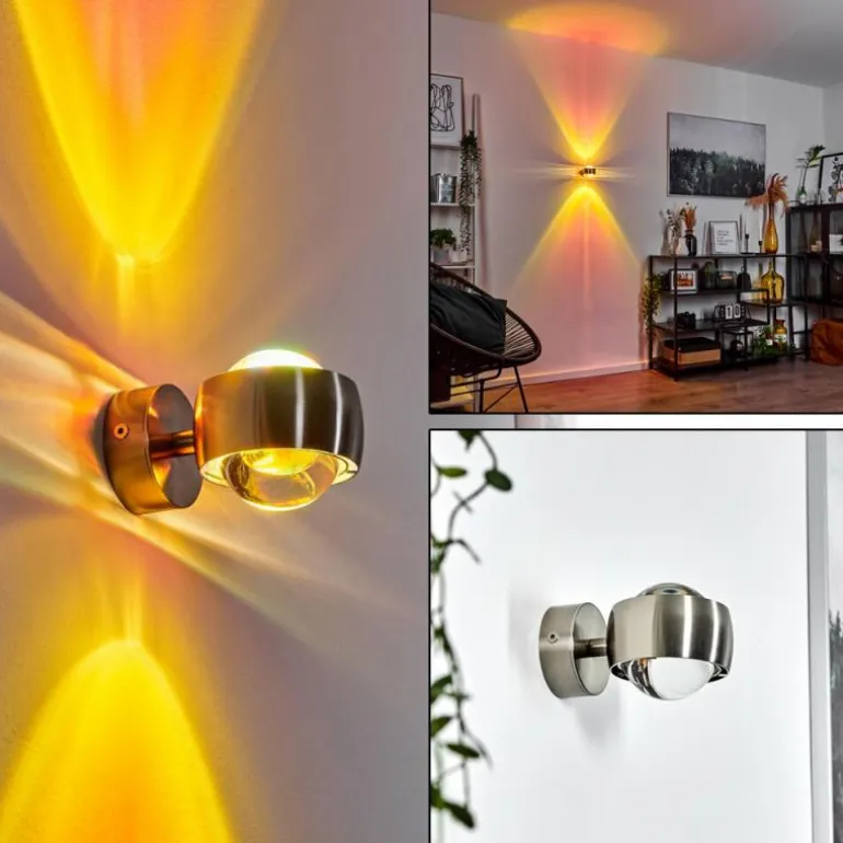 Applique murale Sapri Nickel mat, 1 lumière