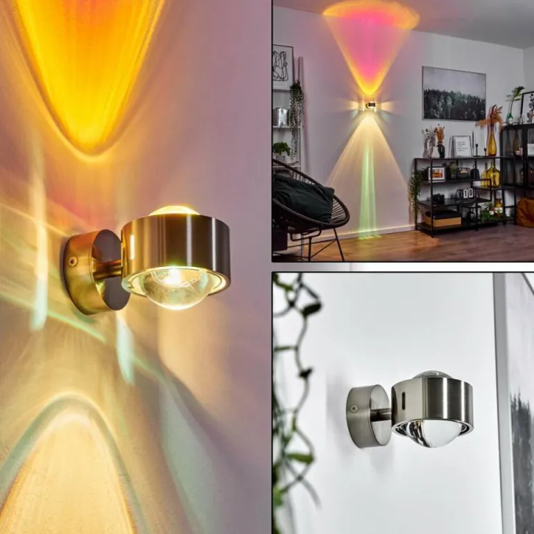 Applique murale Sapri Nickel mat, 1 lumière