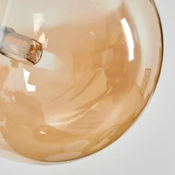Applique murale - Verre 10, 15 cm Chehalis Ambre, Fumé, 3 lumières