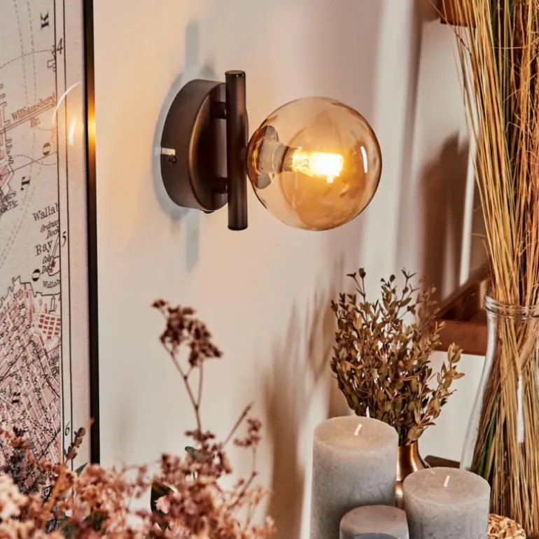 Applique murale - Verre Chehalis Ambre, 1 lumière