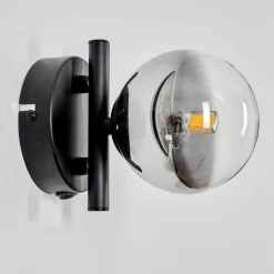 Applique murale - Verre Chehalis Clair, Fumé, 1 lumière