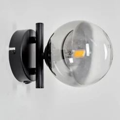 Applique murale - Verre Chehalis Clair, Fumé, 1 lumière