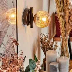 Applique murale - Verre Chehalis Ambre, 1 lumière