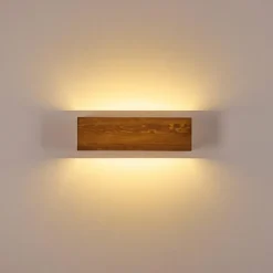Applique murale Adak LED Bois foncé, 1 lumière