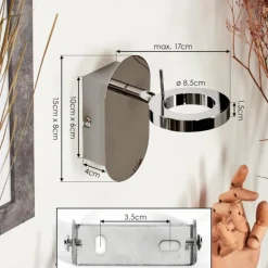 Applique murale Altamahaw LED Argenté, 1 lumière