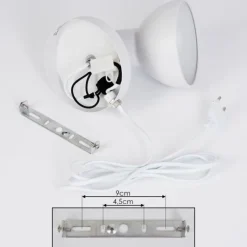 Applique murale Ambousi Chrome, Blanc, 1 lumière