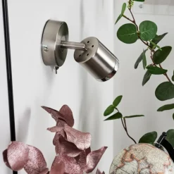 Applique murale Autilla LED Nickel mat, 1 lumière