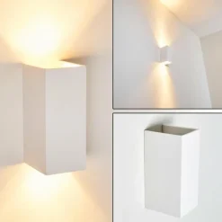 Applique murale Aversa Blanc, 2 lumières