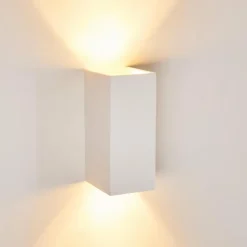 Applique murale Aversa Blanc, 2 lumières
