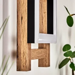 Applique murale Ayajasco LED Couleur bois, Écru, Noir, 1 lumière