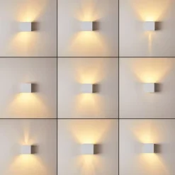 Applique murale Badajoz Blanc, 1 lumière