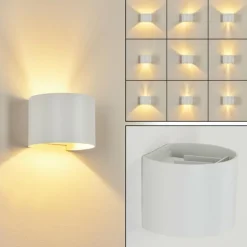 Applique murale Badajoz Blanc, 1 lumière
