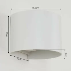 Applique murale Badajoz Blanc, 1 lumière