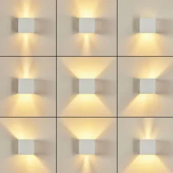 Applique murale Badajoz Blanc, 1 lumière