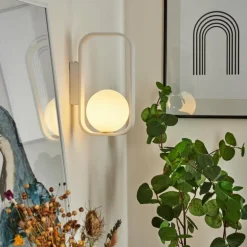 Applique murale Beland Blanc, 1 lumière