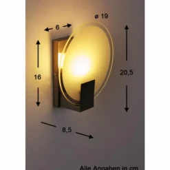 Applique murale Brilliant Sonian Acier inoxydable, Transparent, Blanc, 1 lumière