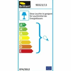 Applique murale Brilliant Sonian Acier inoxydable, Transparent, Blanc, 1 lumière