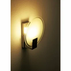 Applique murale Brilliant Sonian Acier inoxydable, Transparent, Blanc, 1 lumière