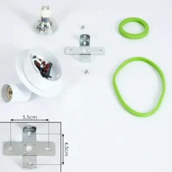 Applique murale Cabri LED Chrome, Vert, Blanc, 1 lumière