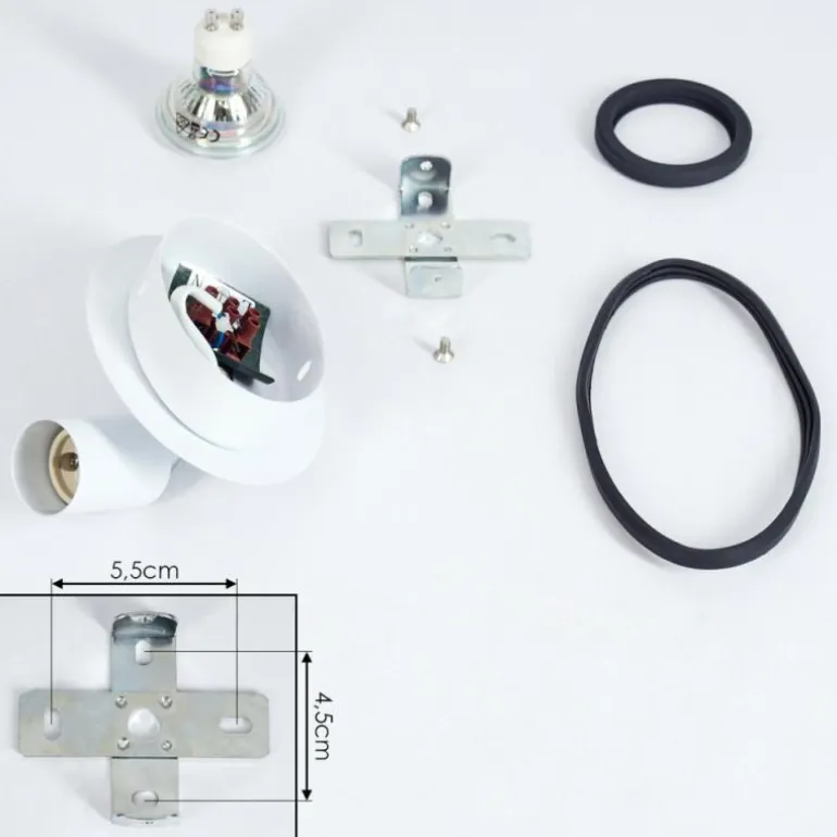 Applique murale Cabri LED Chrome, Noir, Blanc, 1 lumière