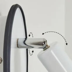 Applique murale Cabri LED Chrome, Noir, Blanc, 1 lumière