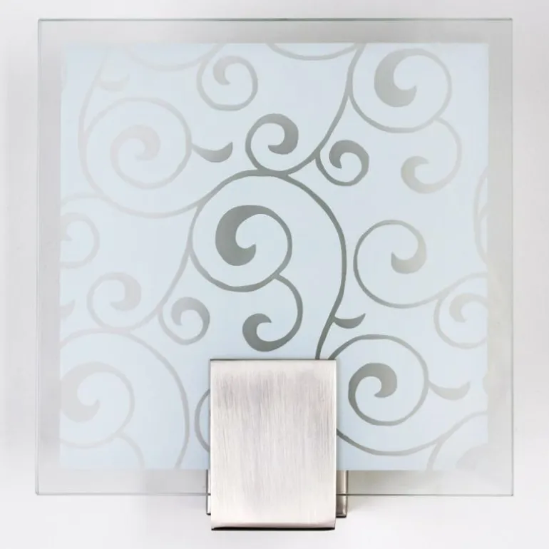 Applique murale carrée Acier inoxydable, Blanc, 1 lumière