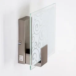 Applique murale carrée Acier inoxydable, Blanc, 1 lumière