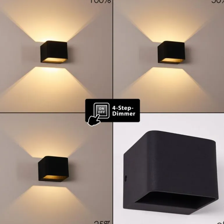 Applique murale Chuitna LED Noir, 1 lumière