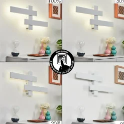 Applique murale Cuchara LED Blanc, 2 lumières