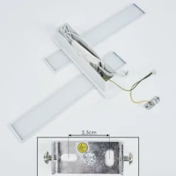 Applique murale Cuchara LED Blanc, 2 lumières