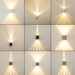 Applique murale d'extérieur Mora LED Gris, 2 lumières
