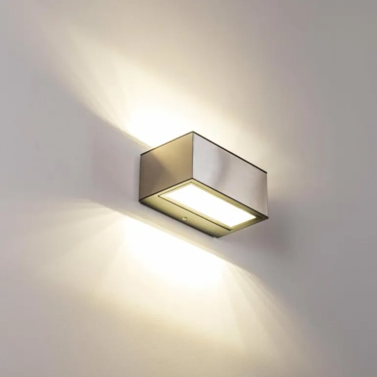 Applique murale d'extérieur Spider LED Acier inoxydable, 1 lumière