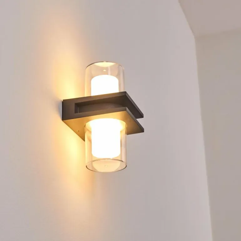 Applique murale d'extérieur Kekenis LED Anthracite, 1 lumière