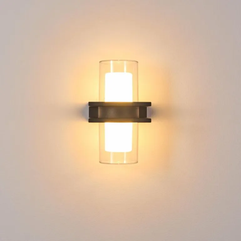Applique murale d'extérieur Kekenis LED Anthracite, 1 lumière