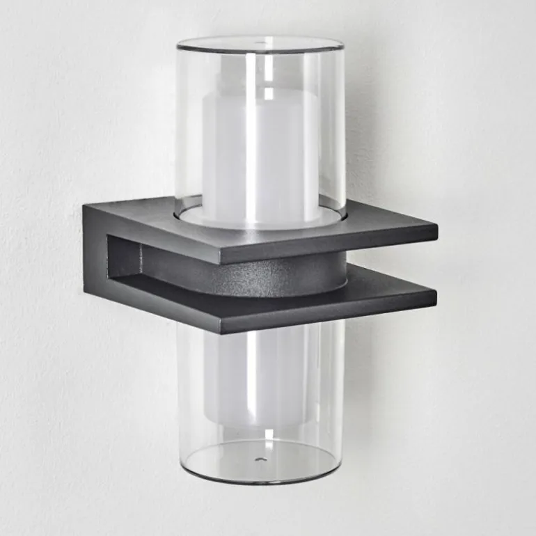Applique murale d'extérieur Kekenis LED Anthracite, 1 lumière