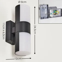 Applique murale d'extérieur Baulund LED Anthracite, 1 lumière