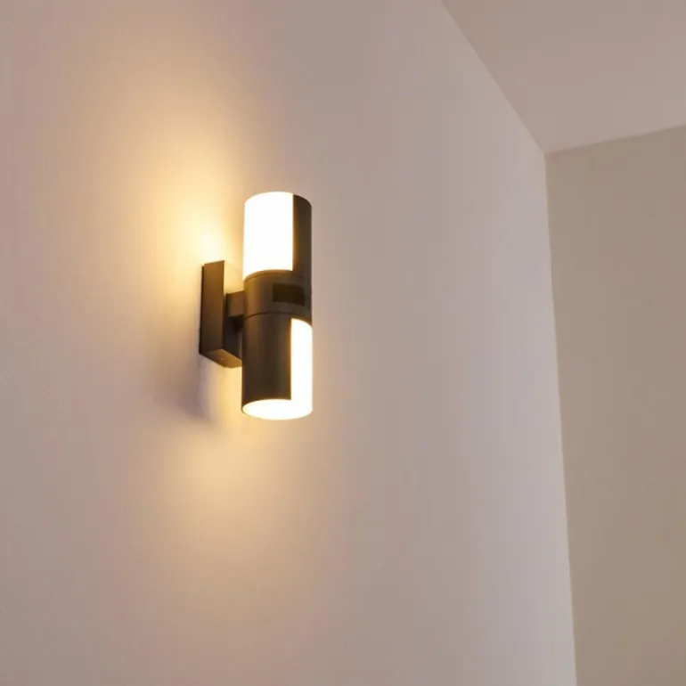 Applique murale d'extérieur Baulund LED Anthracite, 1 lumière, Détecteur de mouvement