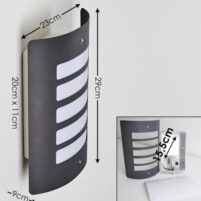 Applique murale d'extérieur Alslev Anthracite, 1 lumière