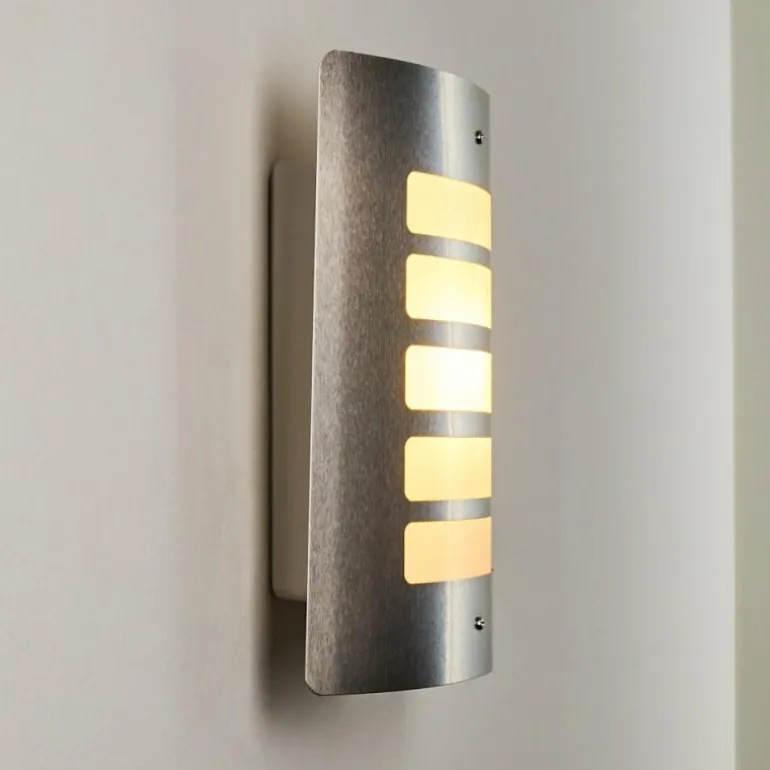 Applique murale d'extérieur Alslev Acier inoxydable, 1 lumière