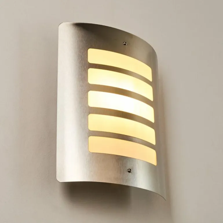 Applique murale d'extérieur Alslev Acier inoxydable, 1 lumière