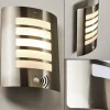 Applique murale d'extérieur Alslev Acier inoxydable, 1 lumière, Détecteur de mouvement