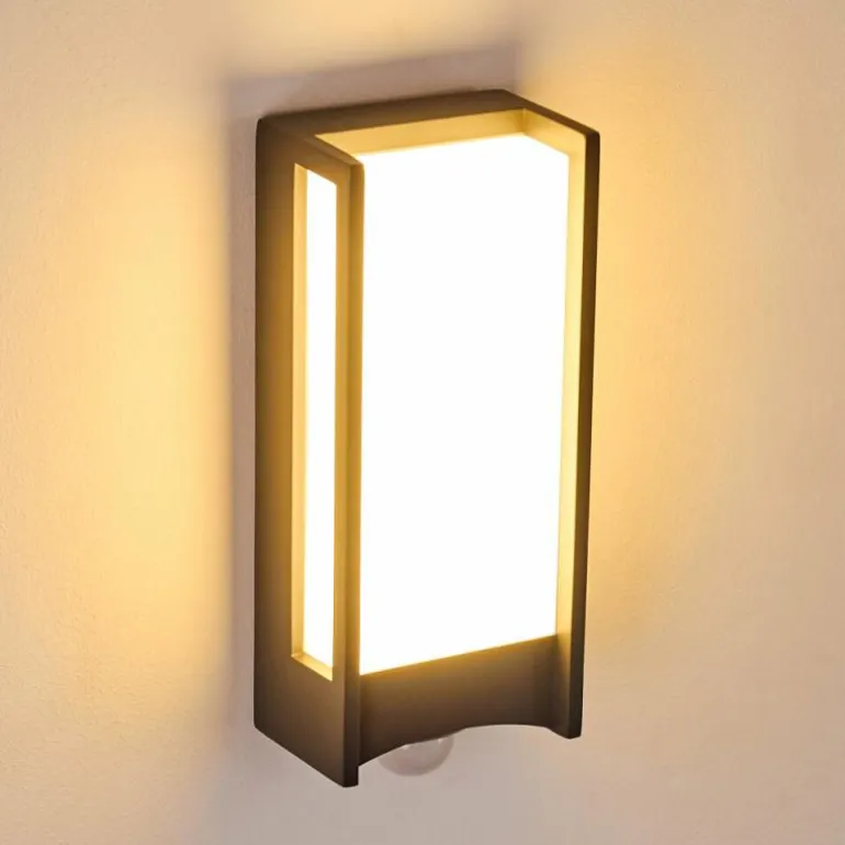 Applique murale d'extérieur Skove LED Anthracite, 1 lumière, Détecteur de mouvement