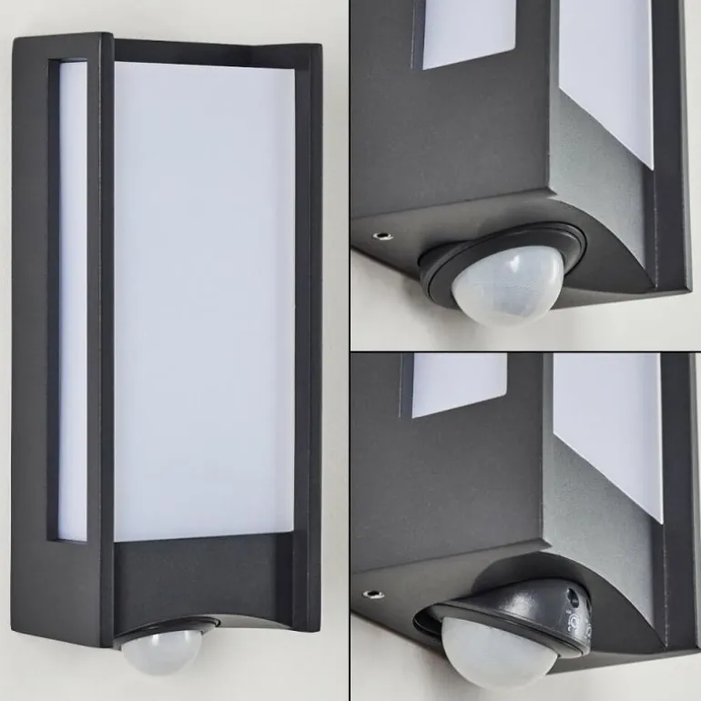 Applique murale d'extérieur Skove LED Anthracite, 1 lumière, Détecteur de mouvement