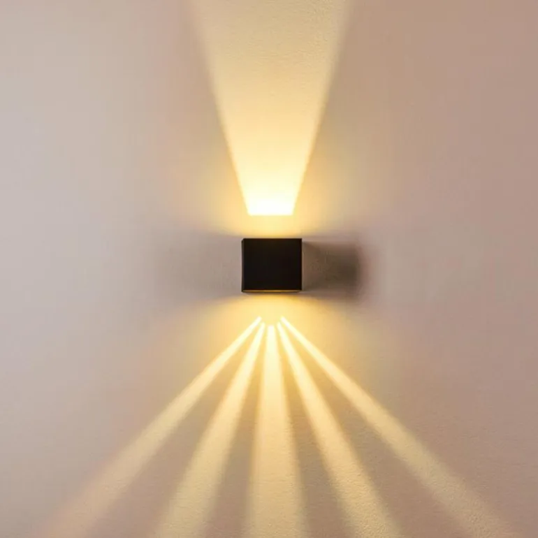 Applique murale d'extérieur Jonava LED Noir, 2 lumières