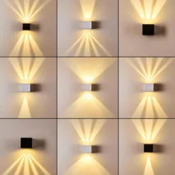 Applique murale d'extérieur Jonava LED Blanc, 2 lumières