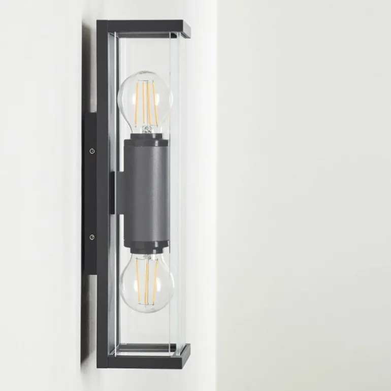 Applique murale d'extérieur Skeldegaard Anthracite, 2 lumières