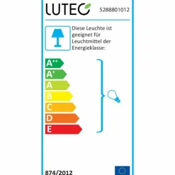 Applique murale d'extérieur Lutec Flair Anthracite, 1 lumière