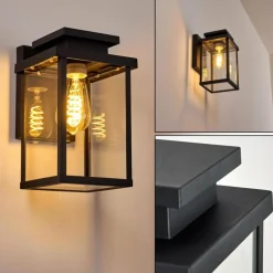 Applique murale d'extérieur Tieva Noir, 1 lumière